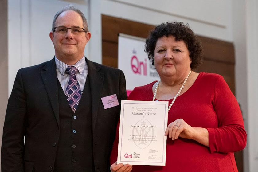 Kieren receives a prestigious Queen's Nurse Award 