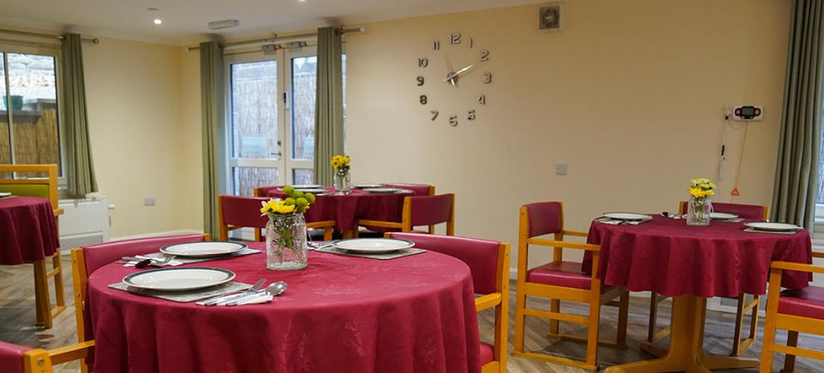 The dining room at Bridge View House care home
